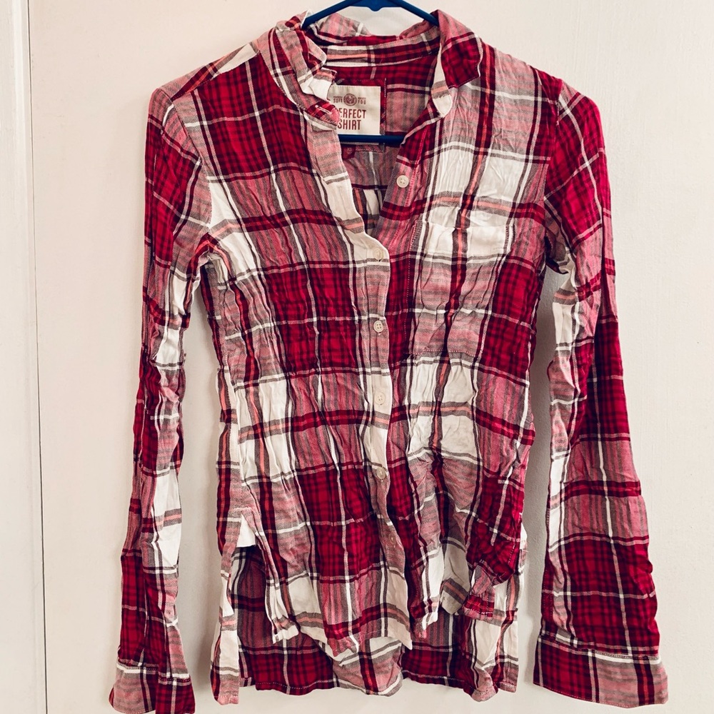 Cranberry Plaid Shirt (WXS)